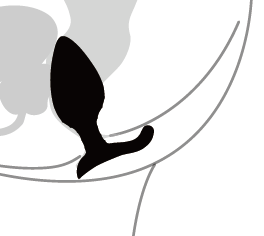 We recommend inserting Hush by Lovense with the curved end of the base facing your back to get the best connection range.