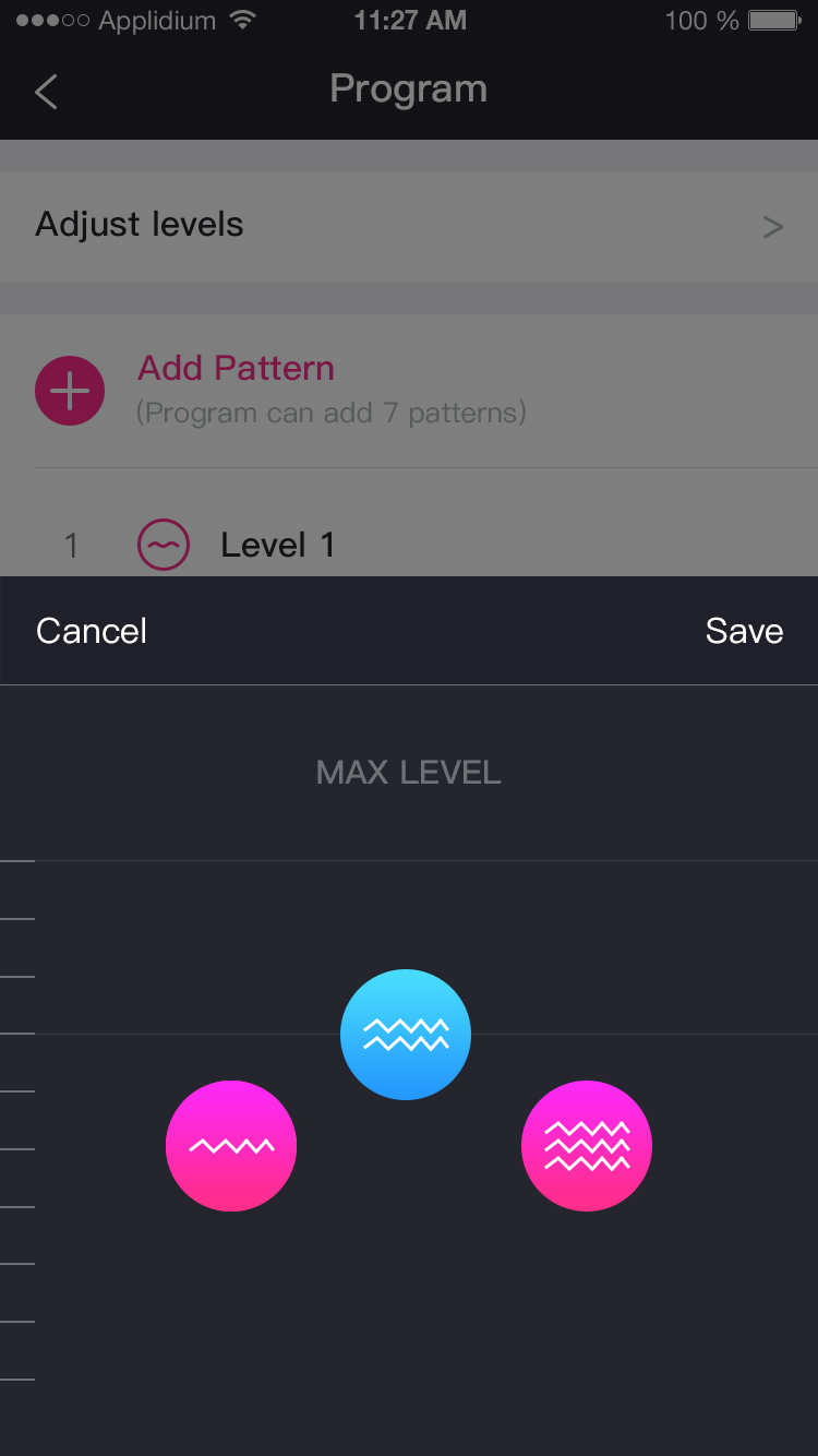 The Lovense Remote app screenshot: 3 Steady Levels