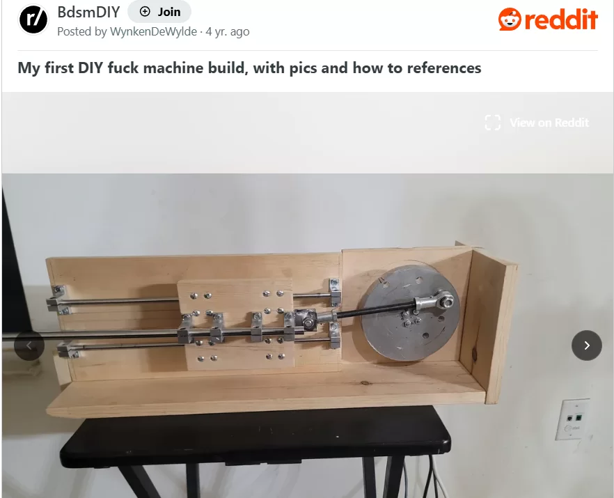 Reddit DIY sex machine