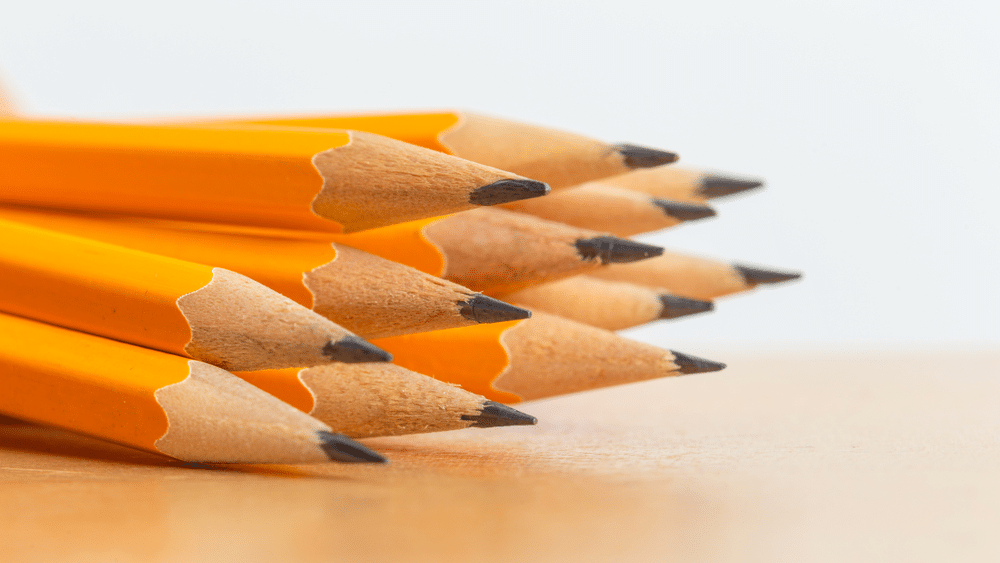 group of pencils, back-to-school supplies