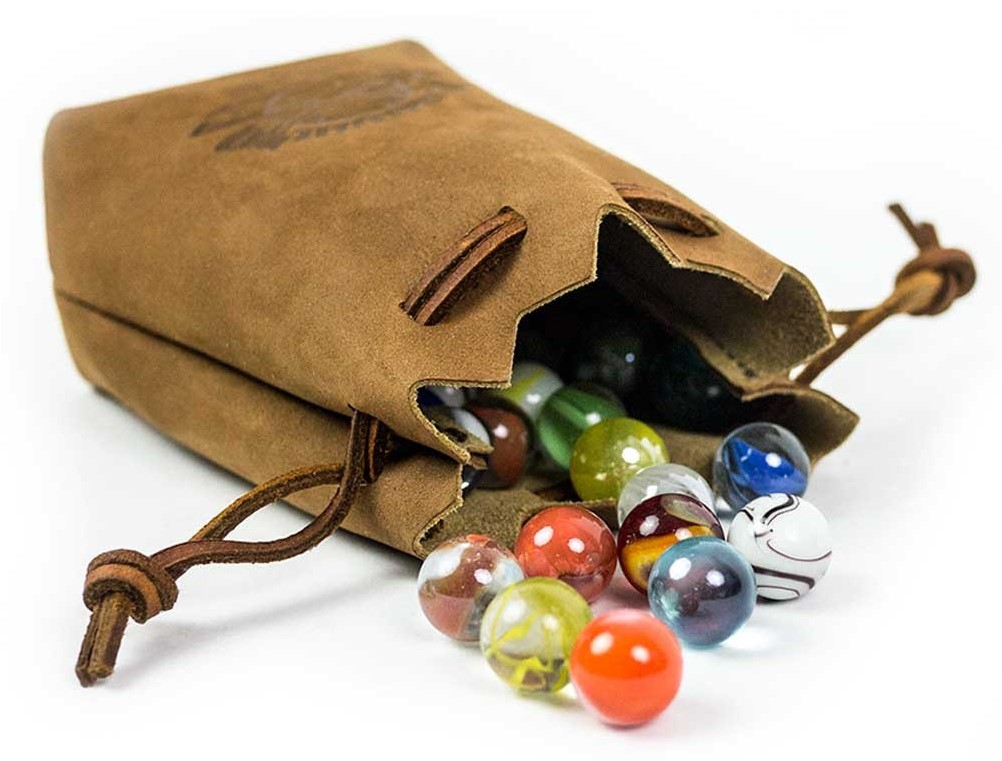 bag of colored marbles, 