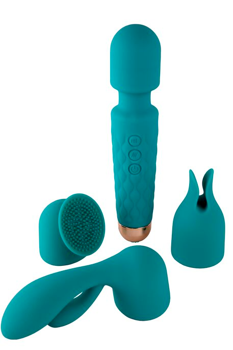 Alt text: Vibrating massage wand set product shot
