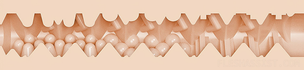 Example of texture inside a Fleshlight male masturbator