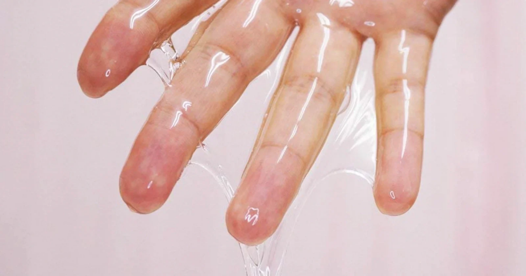sex lube on fingers