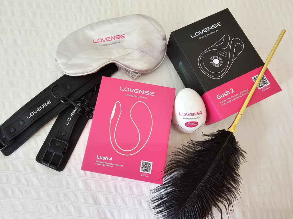 Lovense Lover's Set with app-controlled sex toys and bdsm sensory play toys