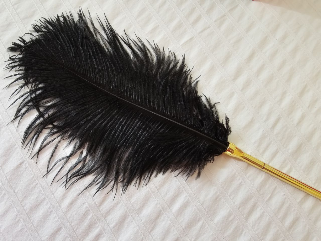 Lovense Lover' Set black and gold feather tickler