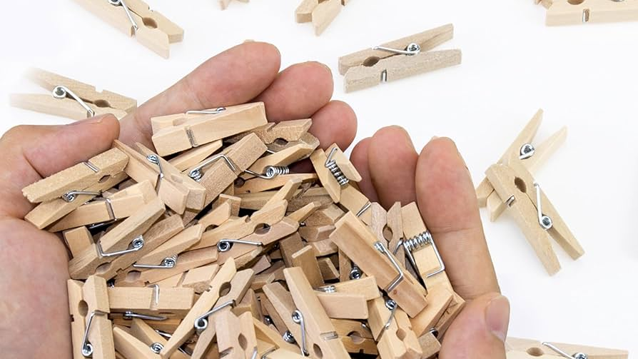 mini craft wooden clothespins