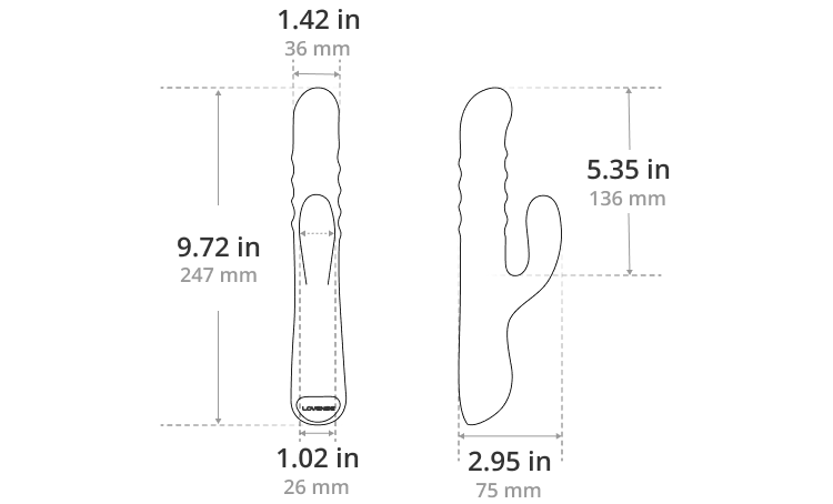 Lovense Velvo measurements