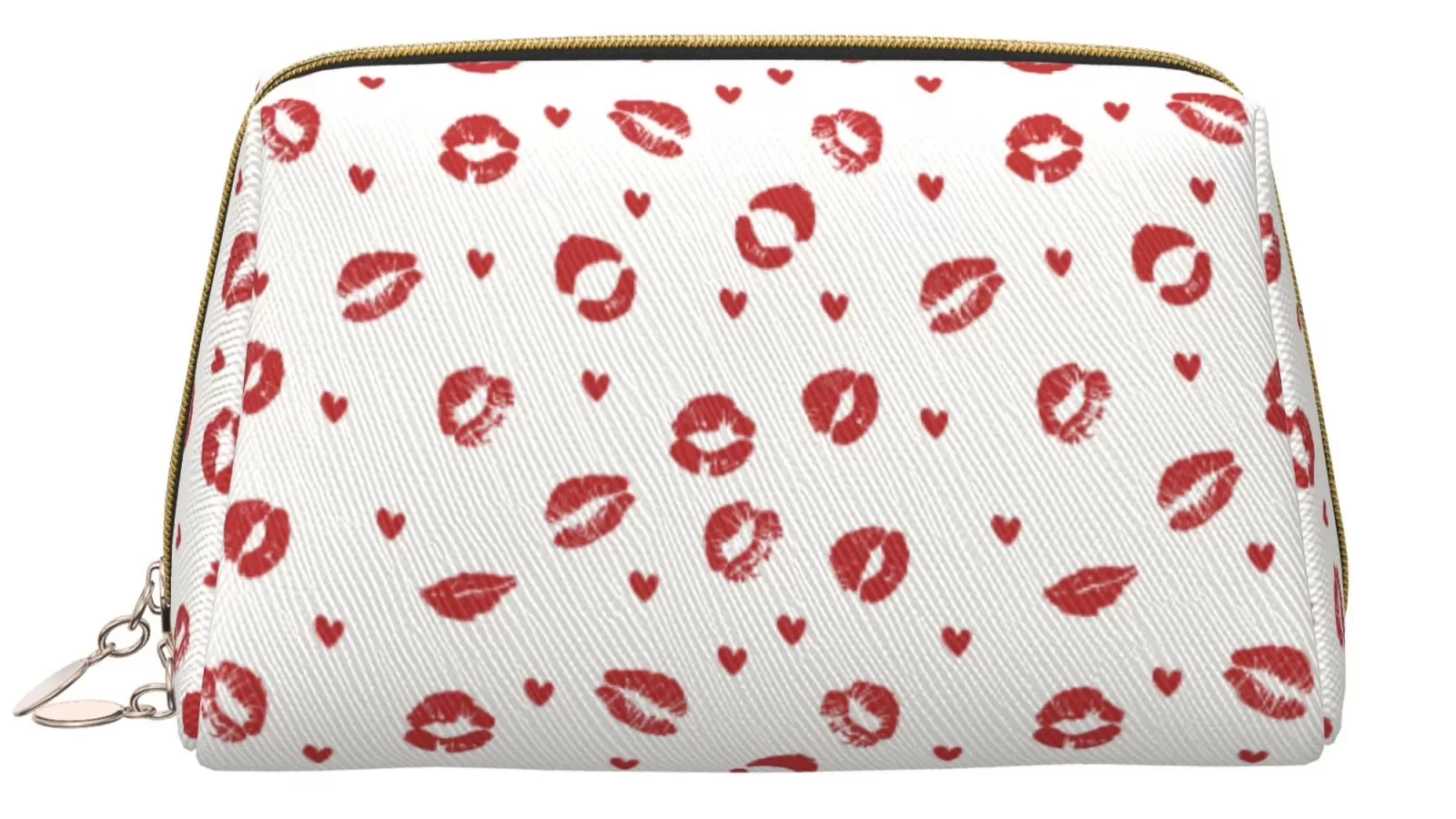 Kiss pattern makeup bag for sex toy storage