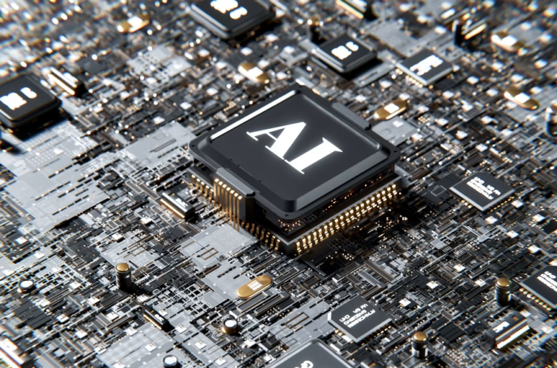 an AI chip on a computer board, cover image for ai vibrators article