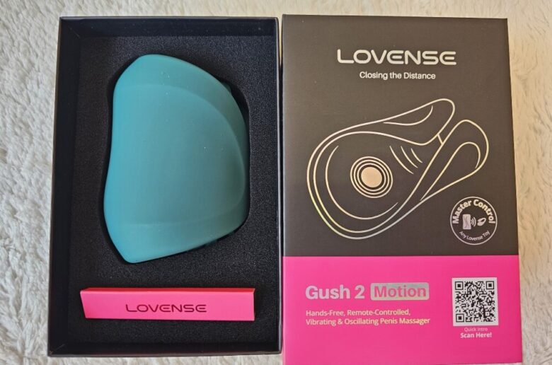 Lovense Gush 2 Motion remote controlled penis massager with Master Control