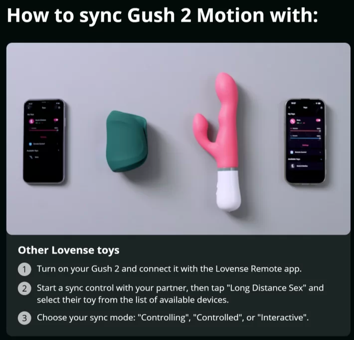 How to sync Gush 2 Motion with Master control in the Remote app