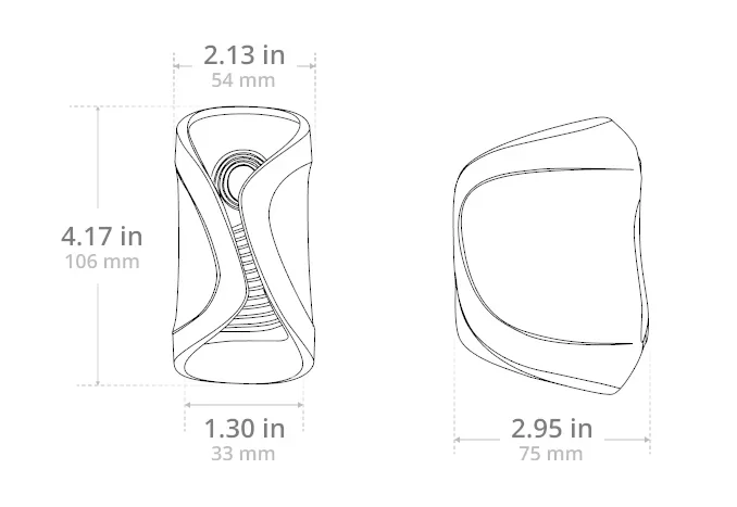 Lovense gush 2 Motion dimensions