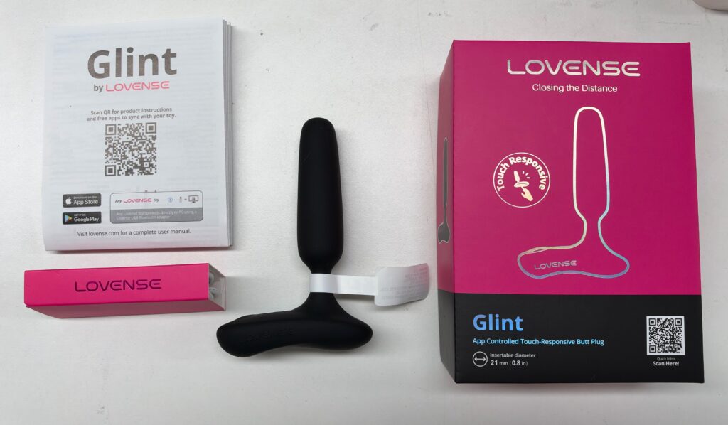 Lovense Glint app controlled touch-responsive butt plug