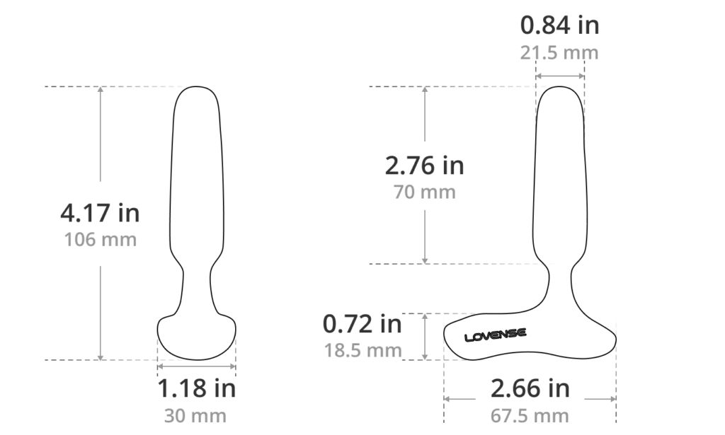 Lovense Glint dimensions